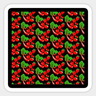 Red Foods Pattern Sticker